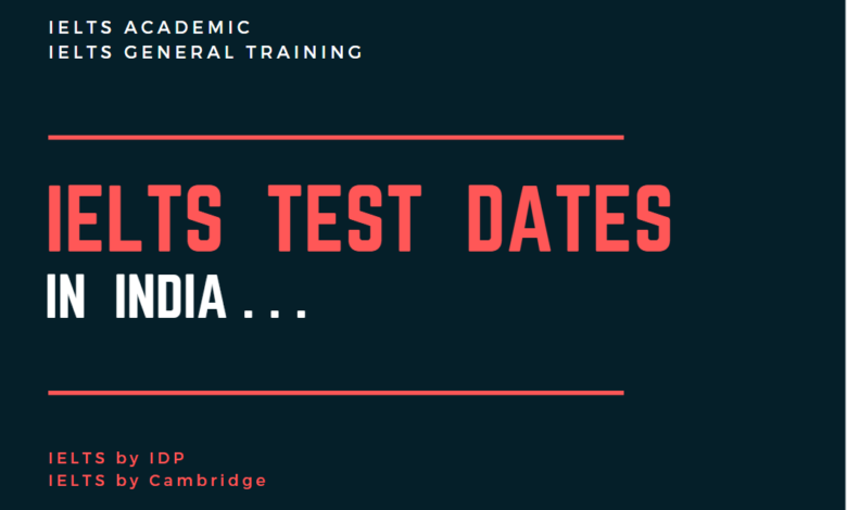 IELTS Test Dates in India in 2020