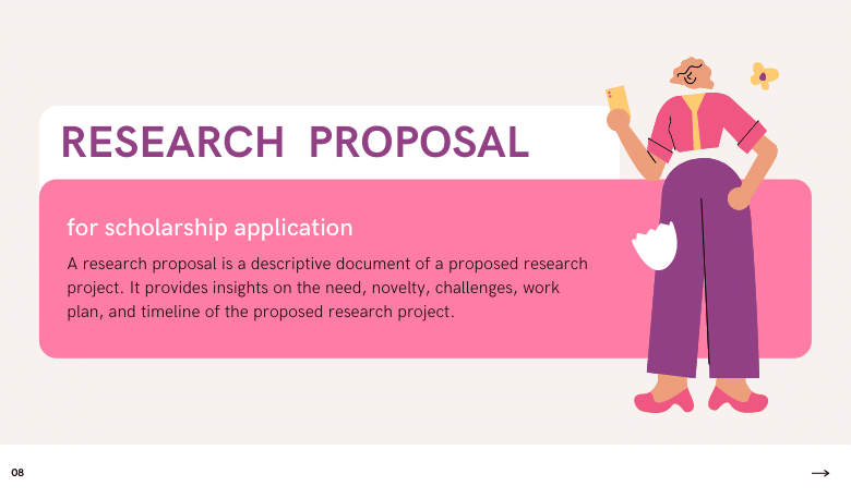 Research Proposal for Scholarship Application Submission with free Sample