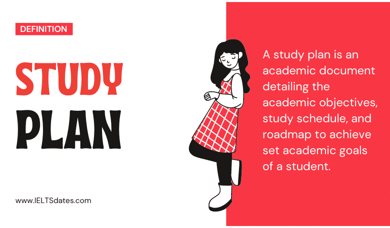 Study Plan for Scholarship Applications Layout, Format & Sample