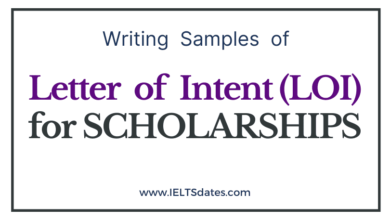 Letter of Intent (LOI) Writing Samples for Scholarship Applications